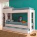 Beliche Cama Aux C/ 3 Colchões Ditália Treliche CM-15 Branco