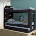 Beliche Cama Aux C/ 3 Colchões Ditália Treliche CM-15 Preto
