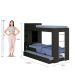 Beliche Cama Aux C/ 3 Colchões Ditália Treliche CM-15 Preto