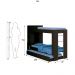 Beliche Cama Auxiliar Ditália Treliche CM-15 Preto