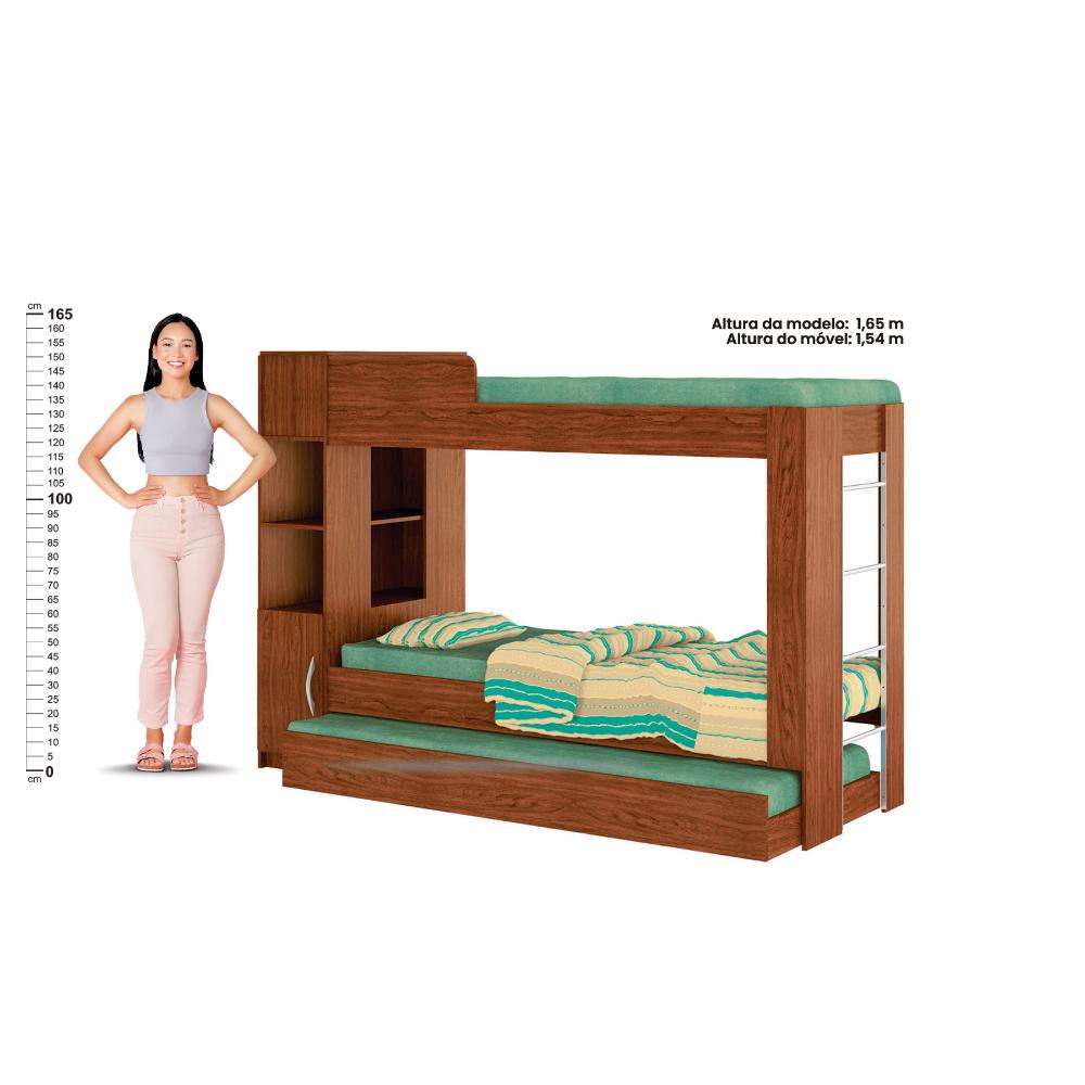 Beliche Ditália Cama Auxiliar com kit luz CM-15 COR:diamond