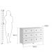 Cômoda 6 Gavetas com divisoria Ditália DM-217 Branco