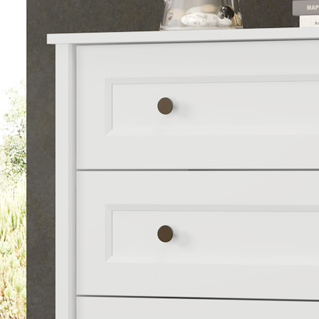 Cômoda Alta Ditália 5 Gavetas DM-229 Branco