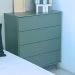 Cômoda Ditália 4 Gavetas DM-242 Verde Oliva
