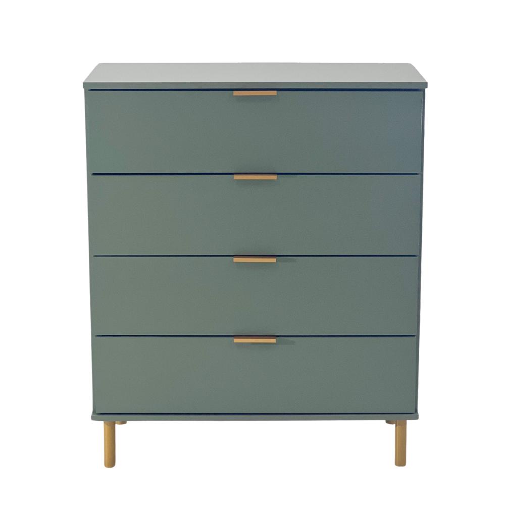 Cômoda Ditália 4 Gavetas DM-242 Verde Oliva