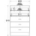 Cômoda Ditália 5 Gavetas BB-120 Branco