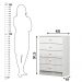 Cômoda Ditália 5 Gavetas BB-120 Branco