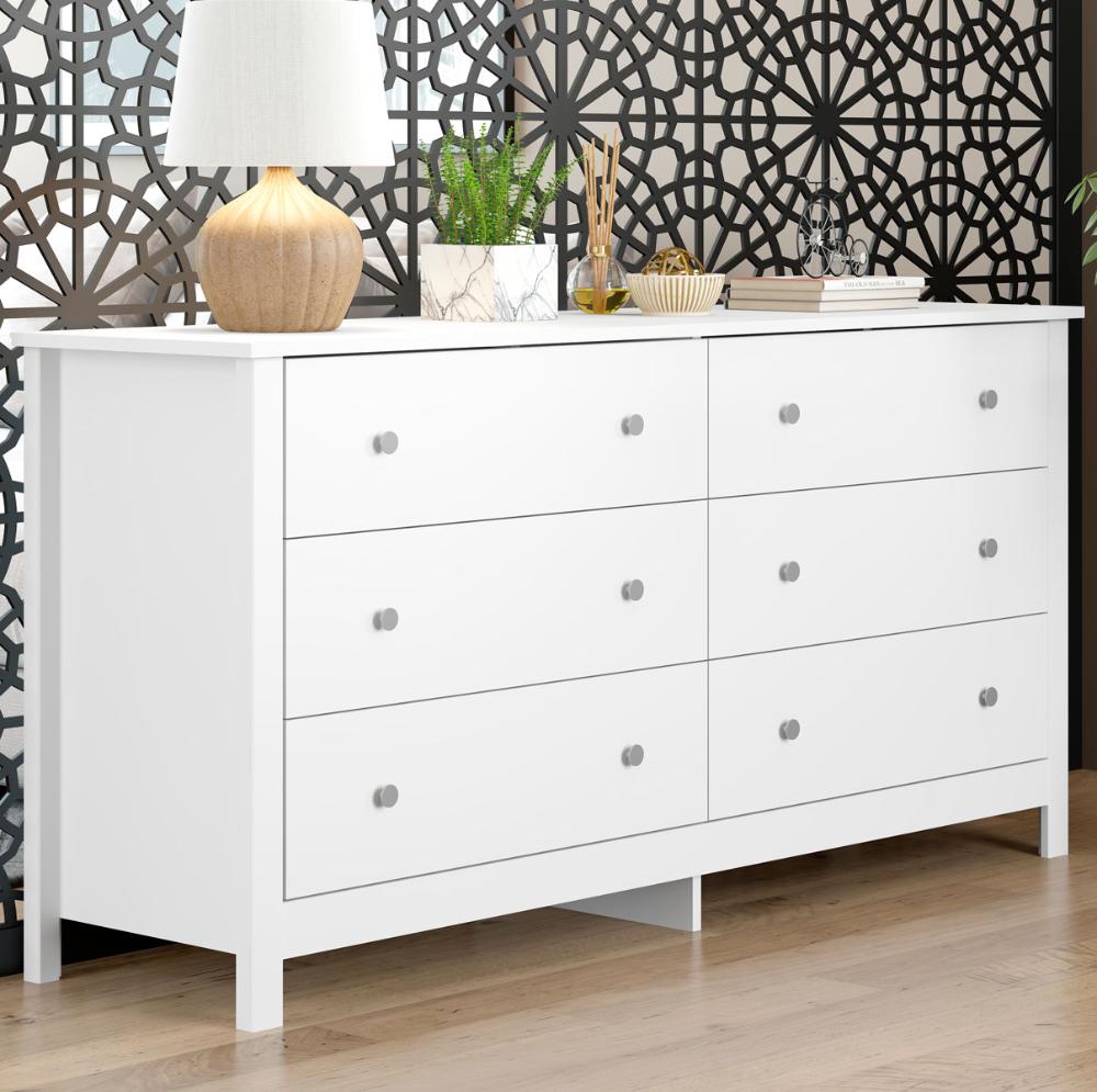 Cômoda Ditália 6 Gavetas DM-221 Branco