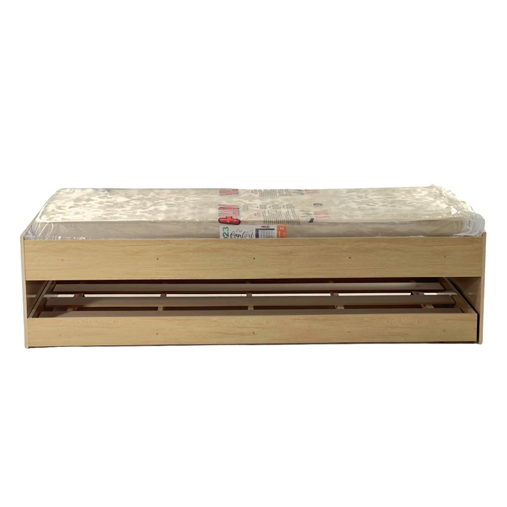 Cama Solteiro Bicama Ditália com Colchões CM-20 cor:Riviera