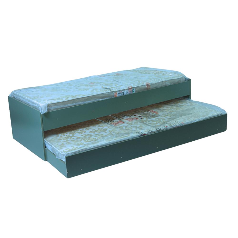 Cama Solteiro Bicama Ditália com Colchões CM-20 cor:Verde Oliva
