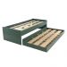 Cama Solteiro Bicama Ditália com Colchões CM-20 cor:Verde Oliva