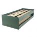 Cama Solteiro Bicama Ditália com Colchões CM-20 cor:Verde Oliva