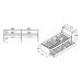Cama Solteiro Bicama Estante +luz+2colc Ditália BB2829 cor:branco