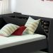 Cama Solteiro Bicama Estante +luz+2colc Ditália BB2829 cor:preto