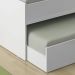 Cama Solteiro Bicama com Estante Ditália BB-28-29 Branco