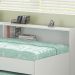 Cama Solteiro Bicama com Estante Ditália BB-28-29 Branco