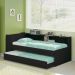 Cama Solteiro Bicama com Estante Ditália BB-28-29 Preto