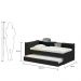 Cama Solteiro Bicama com Estante Ditália BB-28-29 Preto