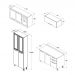 Cozinha Compacta Ditália Aspen 4 Peças Carvalho/Branco A45