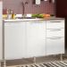 Cozinha Compacta Ditália Aspen 4 Peças Carvalho/Branco A45