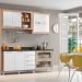 Cozinha Ditália Aspen com tampos Carv/Branco A58