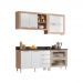 Cozinha Ditália Aspen com tampos Carv/Branco A58