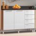 Cozinha Ditália Aspen com tampos Carv/Branco A58