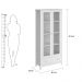 Cristaleira 2 Portas 1 Gaveta Ditália E-954 Branco