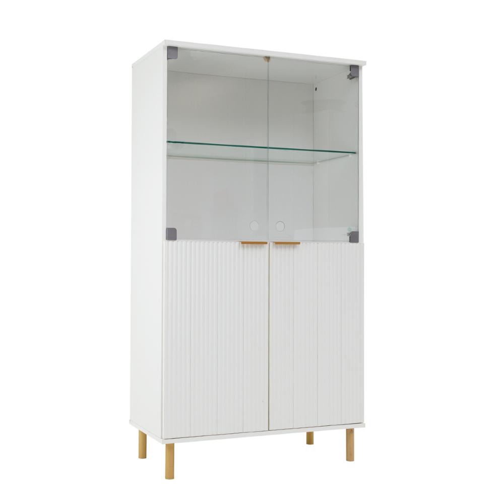 Cristaleira Ditália 4 Portas E-964 cor:branco