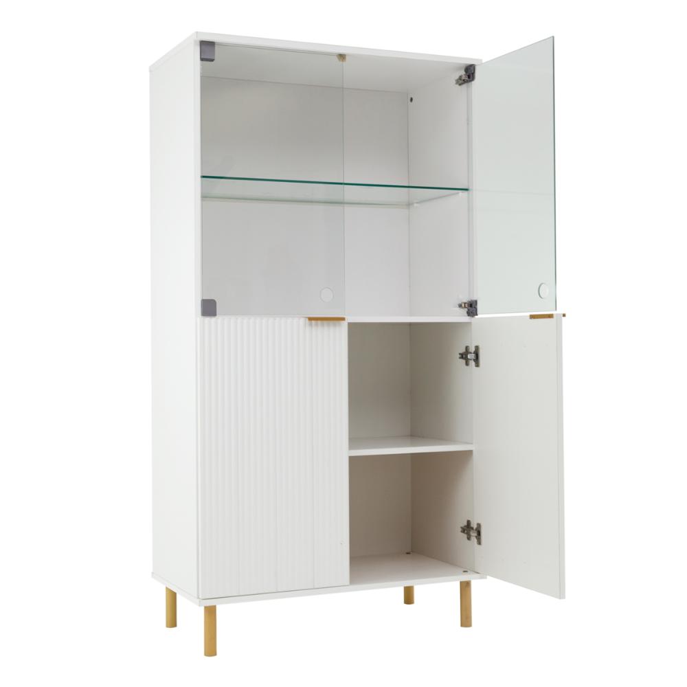 Cristaleira Ditália 4 Portas E-964 cor:branco
