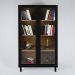 Cristaleira Estante Para Livros Ditália 2 Portas Vidro E-957 Cor:Preto