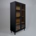 Cristaleira Estante Para Livros Ditália 2 Portas Vidro E-957 Cor:Preto