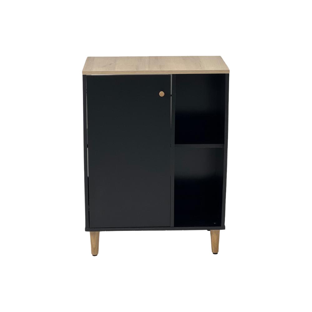 Gabinete Armário Banheiro Ditália 1 Porta BN-06 cor:preto