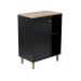 Gabinete Armário Banheiro Ditália 1 Porta BN-06 cor:preto