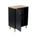 Gabinete Armário Banheiro Ditália 1 Porta BN-06 cor:preto