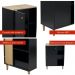 Gabinete Armário Banheiro Ditália 1 Porta BN-06 cor:preto