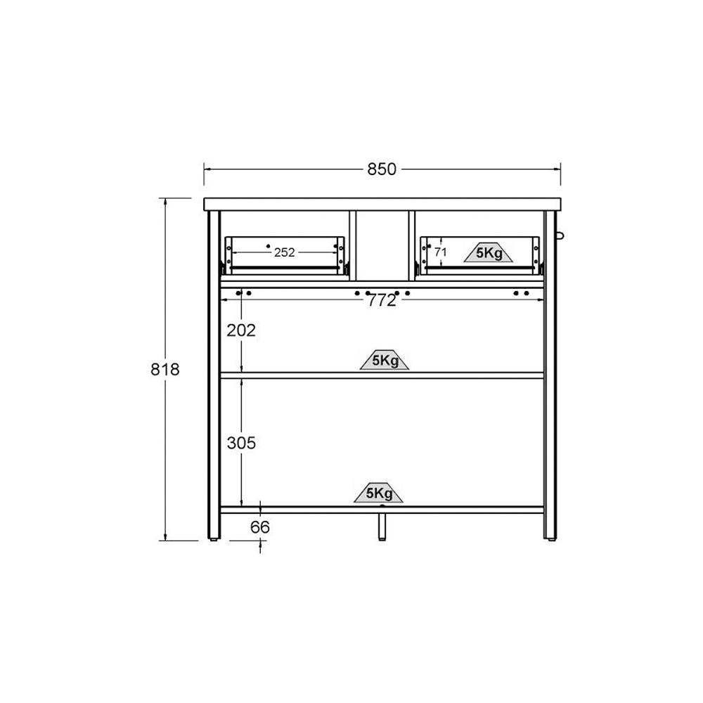 Gabinete Armário Banheiro Ditália BN-04 cor:branco
