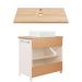 Gabinete Armário Banheiro Ditália BN-04 cor:branco