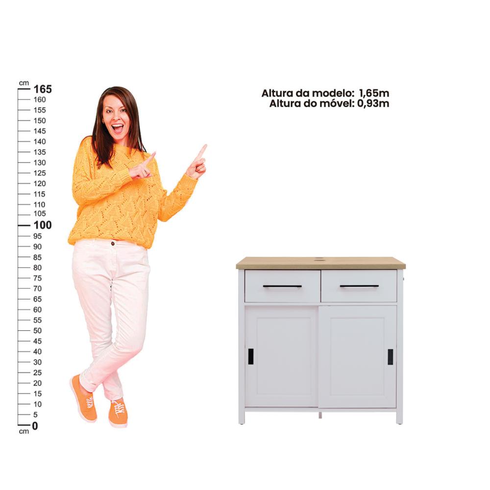 Gabinete Armário Banheiro Ditália BN-04 cor:cinza