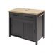 Gabinete Armário Banheiro Ditália BN-04 cor:preto