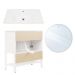 Gabinete Armário Banheiro Ditália c Pia + Espelho BN-02 cor:branco