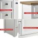 Gabinete Armário Banheiro Ditália c/Tampo BN-05 cor:branco