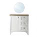 Gabinete Armário Banheiro Ditália c/Tampo+Espelho BN-05 cor:branco