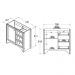Gabinete Armário Banheiro Ditália c/Tampo+Espelho BN-05 cor:branco
