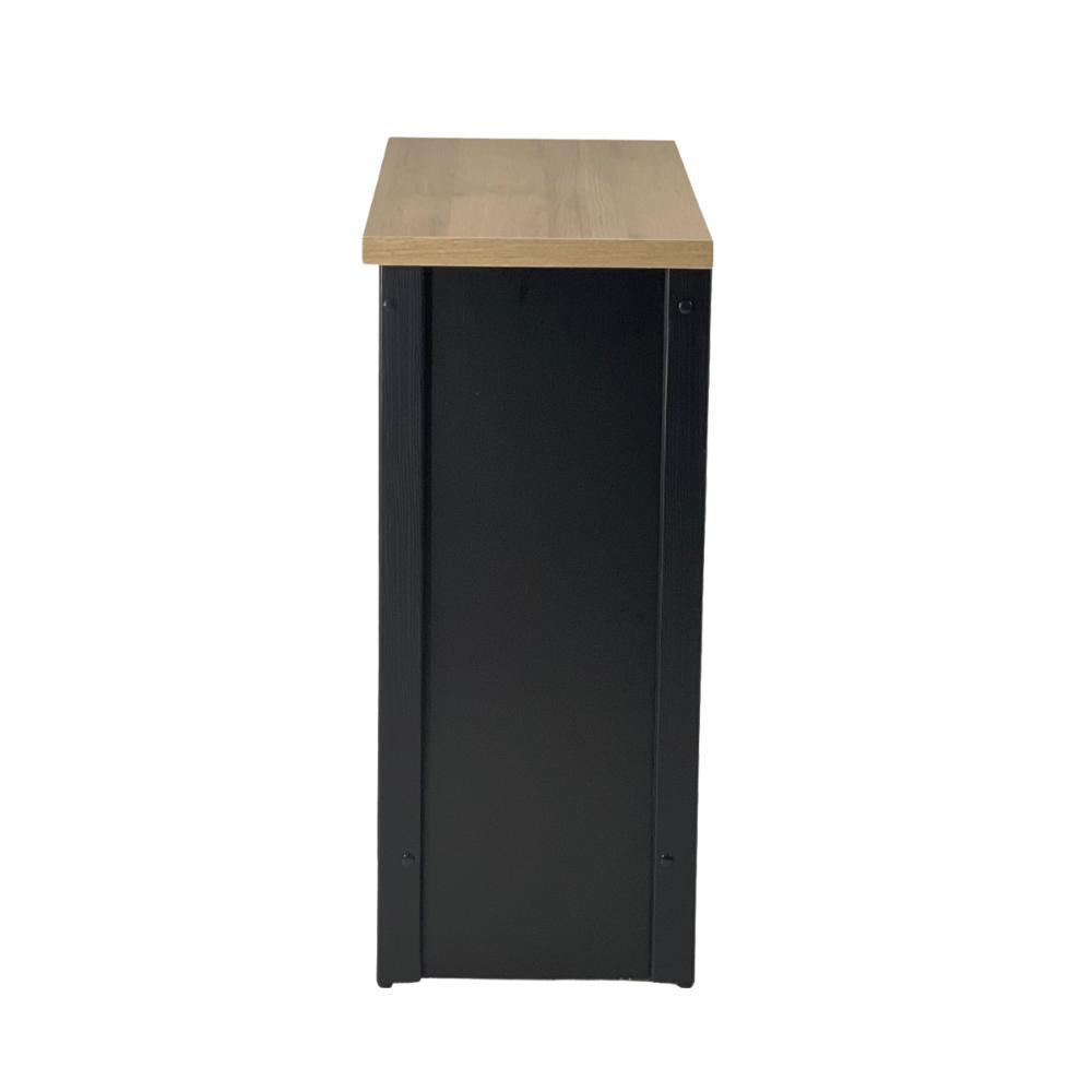 Gabinete Armário Banheiro Ditália c/Tampo+Espelho BN-05 cor:preto