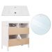 Gabinete Armário Banheiro Ditália com Pia + Espelho BN-01 cor:branco