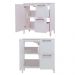 Gabinete Banheiro Com Lavatorio 1 Pt 2 Gv 79 cm BN01 Cinza Dtall