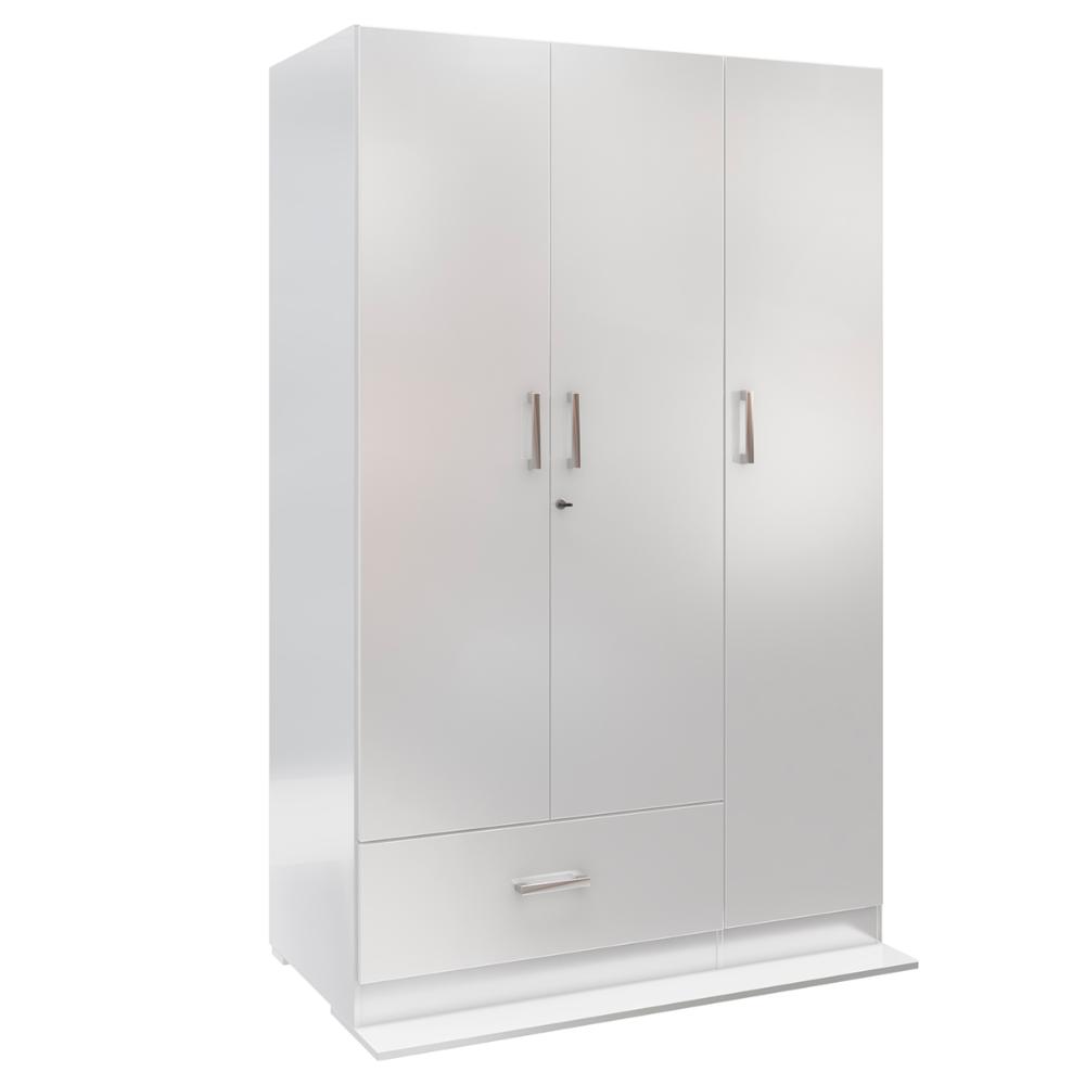 Guarda Roupa Ditália 3 Portas 1 Gaveta DM-578 Cor:Branco