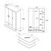 Guarda Roupa Ditália 3 Portas 1 Gaveta DM-578 Cor:Branco