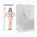 Guarda Roupa Ditália 3 Portas 1 Gaveta DM-578 Cor:Branco